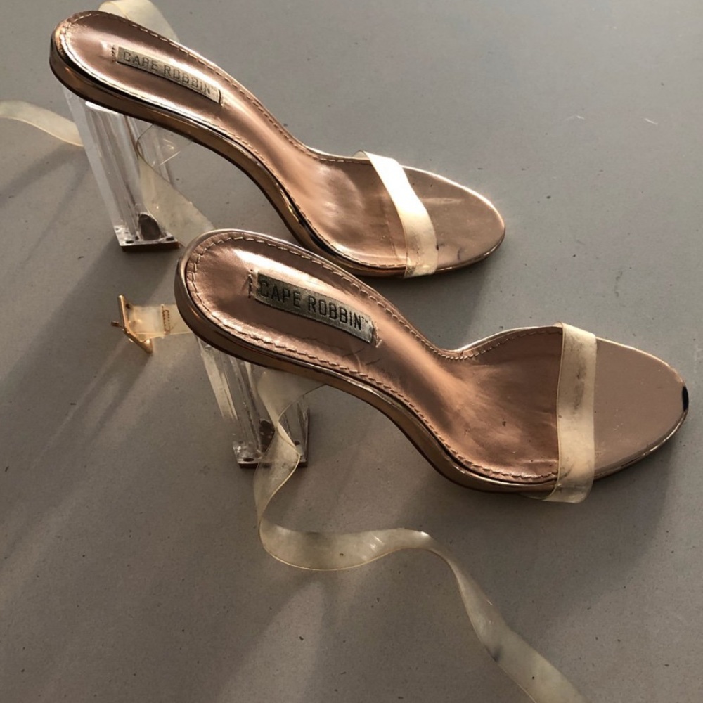 ACRYLIC & ROSE GOLD HEELS